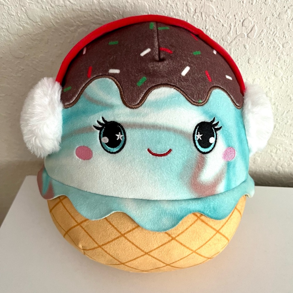Squishmallow 8” Mint Ice Cream Plush